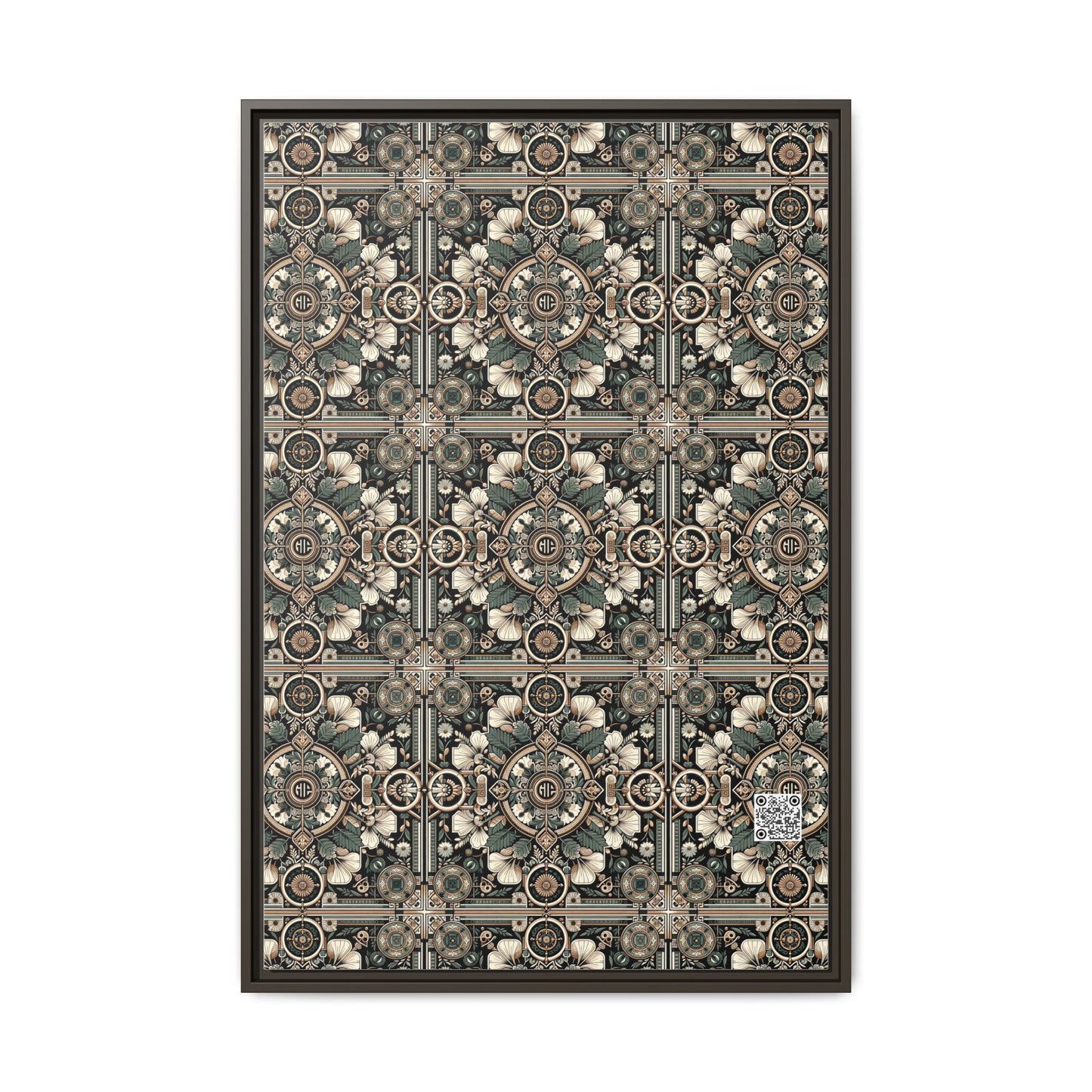 Cyber Garden Party Tech Garden Extravaganza Matte Canvas, Framed (multi-Color) - 8404 Design-66 A