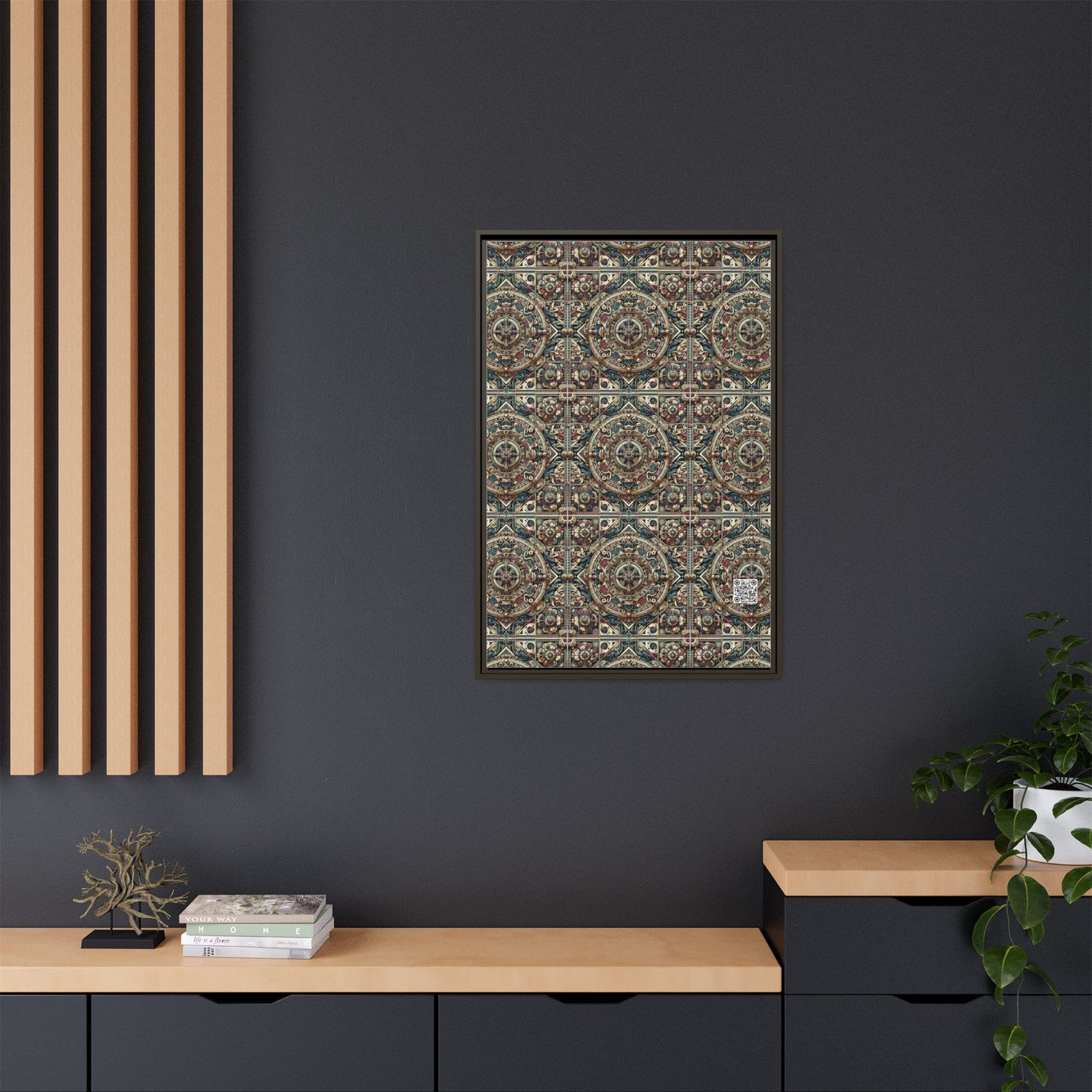 Urban Renaissance Historical Fusion With Street Edge Matte Canvas, Framed (multi-Color) - 8404 Design-57 A