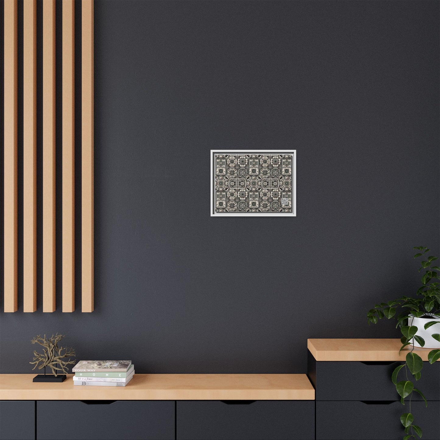 Cyber Garden Party Tech Garden Extravaganza Matte Canvas, Framed (multi-Color) - 8404 Design-45 A
