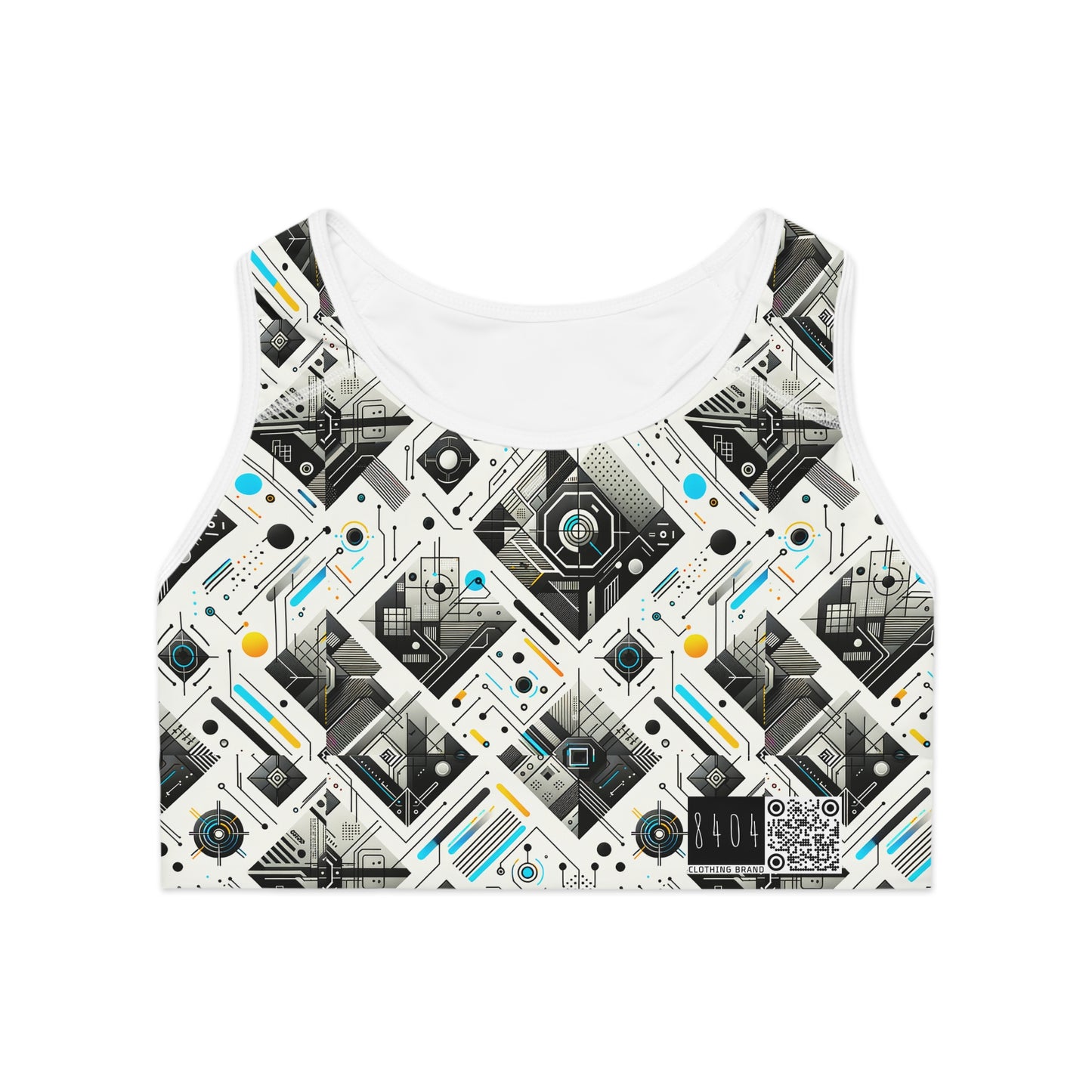 Tech Minimalism Minimalist Tech Sports Bra - 8404 Design-47