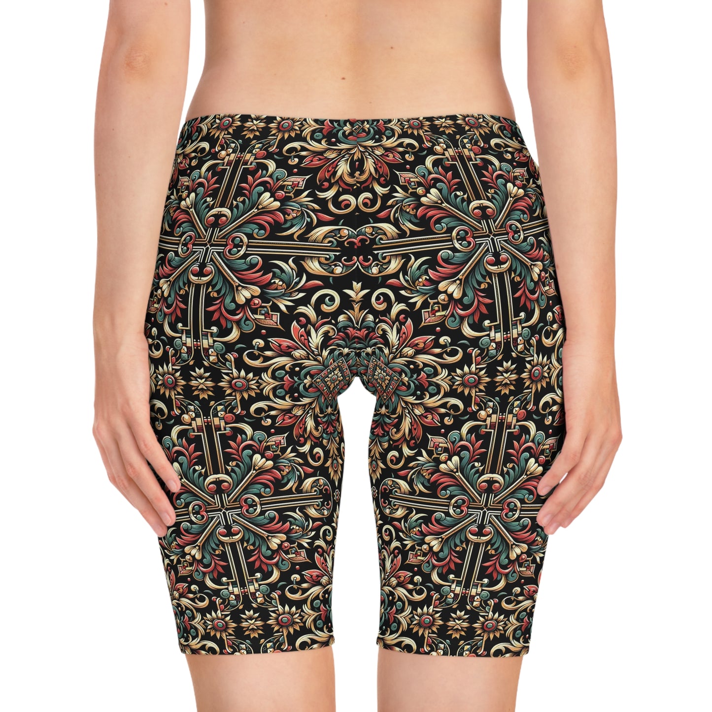 Streetwear Renaissance Artistic Clash of Old and New Women's Bike Shorts - 8404 Design-46