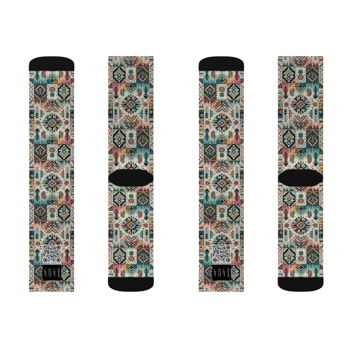Digital Artisanal Fusion Digital Artisanal Sublimation Socks - 8404 Design-49