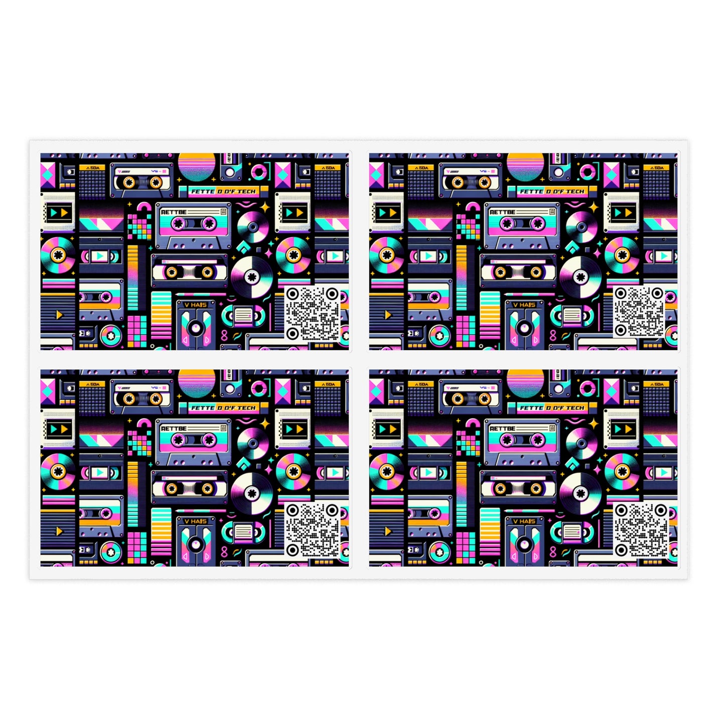 Digital Nostalgia Tech-Inspired Retro Fusion Sticker Sheets - 8404 Design-48