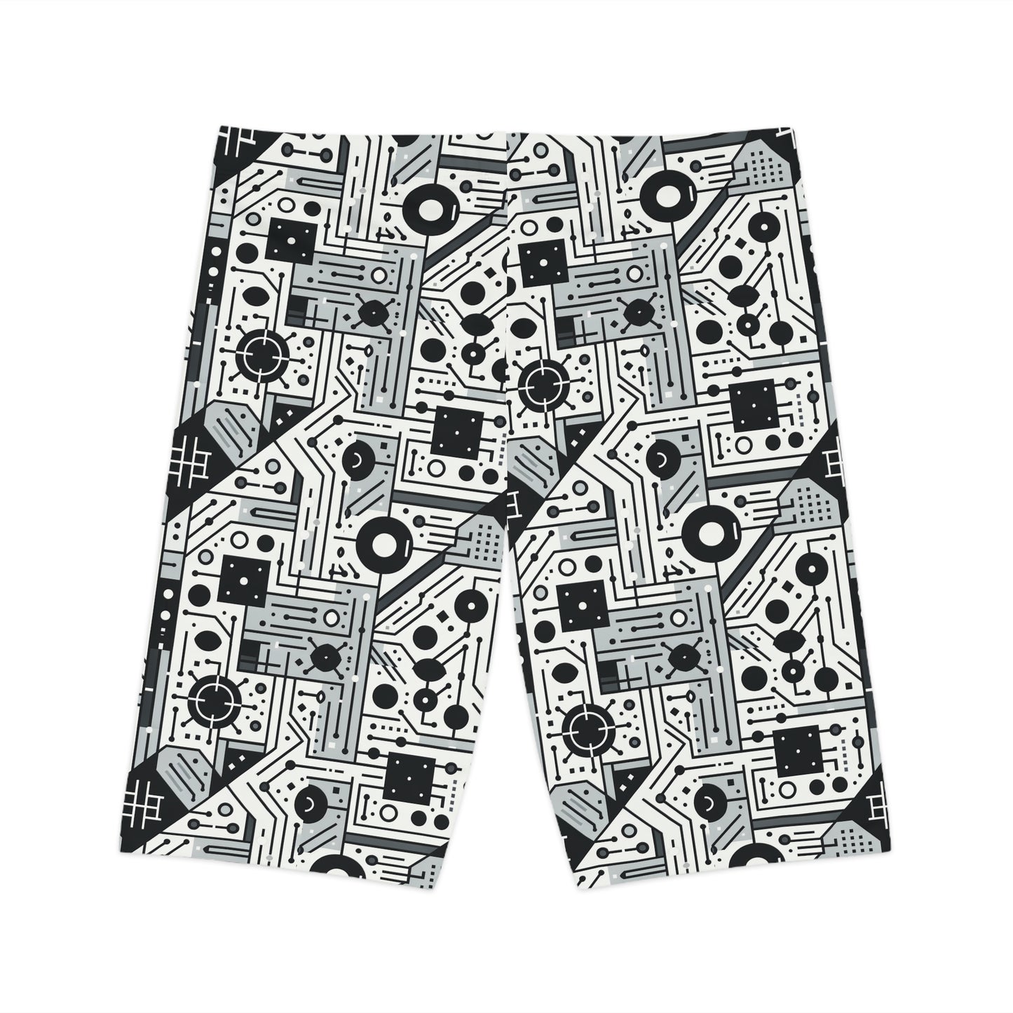 Digital Minimalism Minimalist Tech Women's Bike Shorts - 8404 Design-48