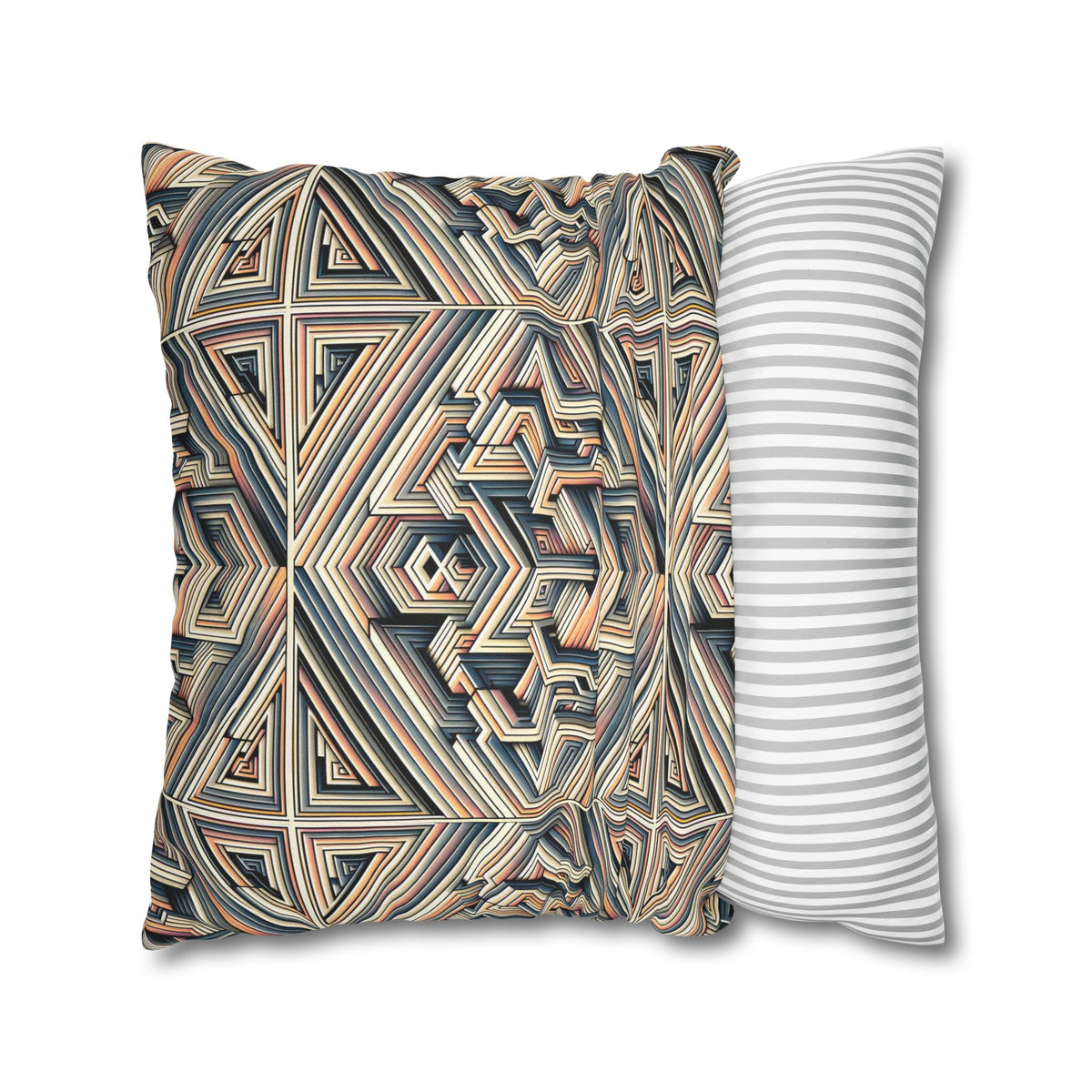 Tech Illusion Graphics Futuristic Artistry Spun Polyester Square Pillowcase - 8404 Design-52