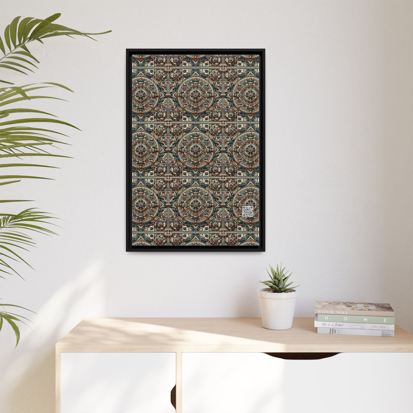 Urban Renaissance Historical Fusion With Street Edge Matte Canvas, Framed (multi-Color) - 8404 Design-57 A