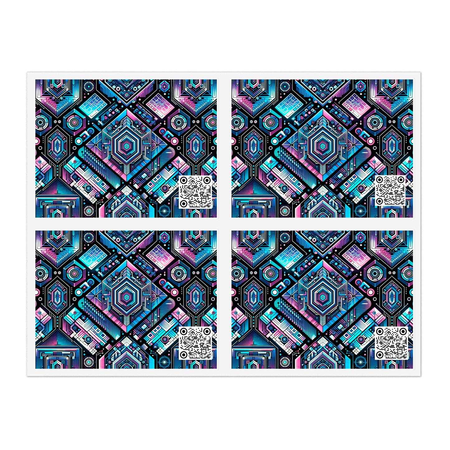 Digital Dreamland Futuristic Tech Aesthetic Sticker Sheets - 8404 Design-46