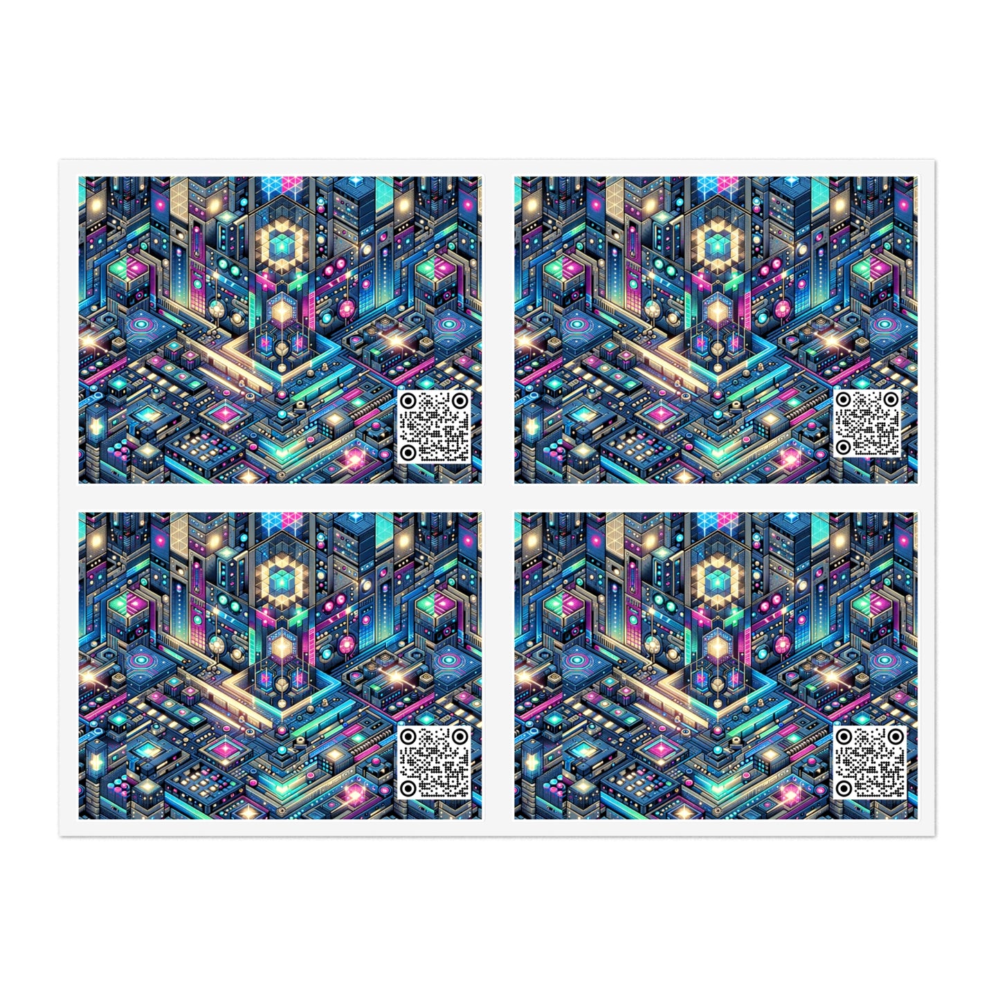Digital Renaissance Tech-Forward Maximalism Sticker Sheets - 8404 Design-50