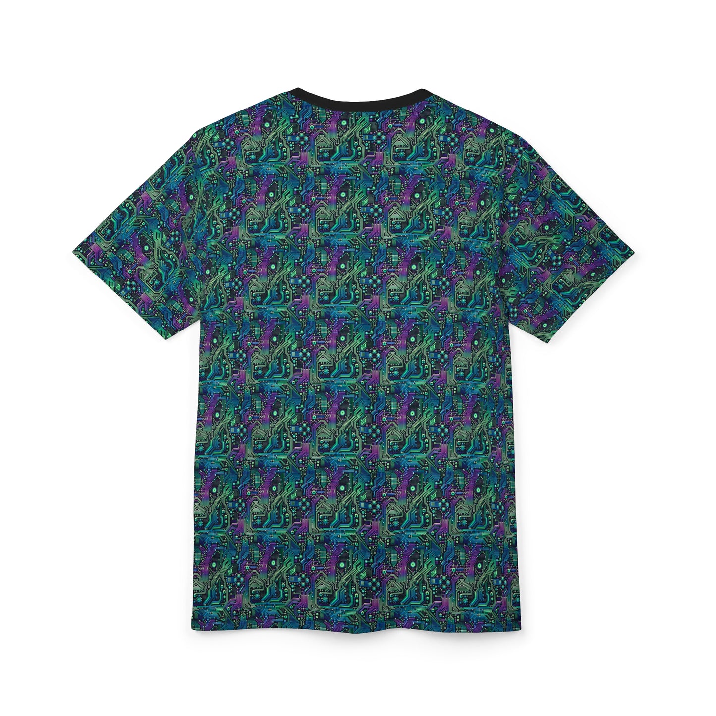 Tech-Infused Neon Tech-Forward Streetwear Unisex Cut & Sew Tee - 8404 Design-66