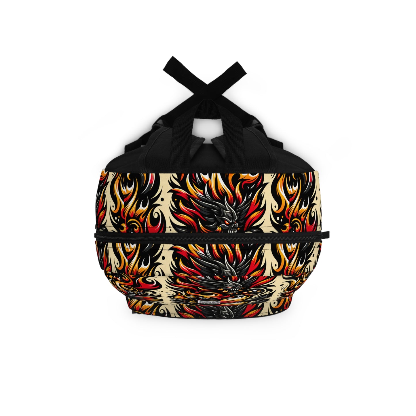 Flame Graphics Maximalist Streetwear Backpack - 8404 Design-65