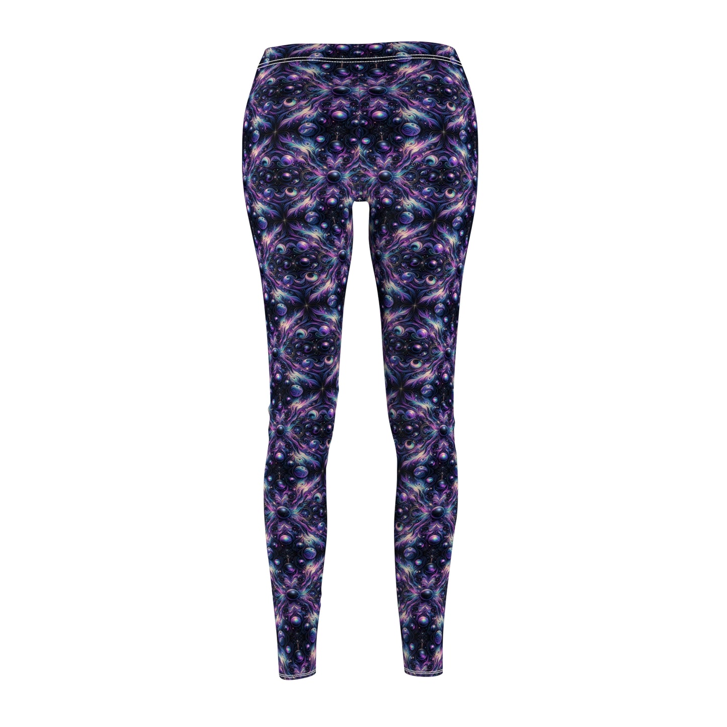 Galactic Hues Tech-Forward Cosmic Fusion Women's Cut & Sew Casual Leggings - 8404 Design-41