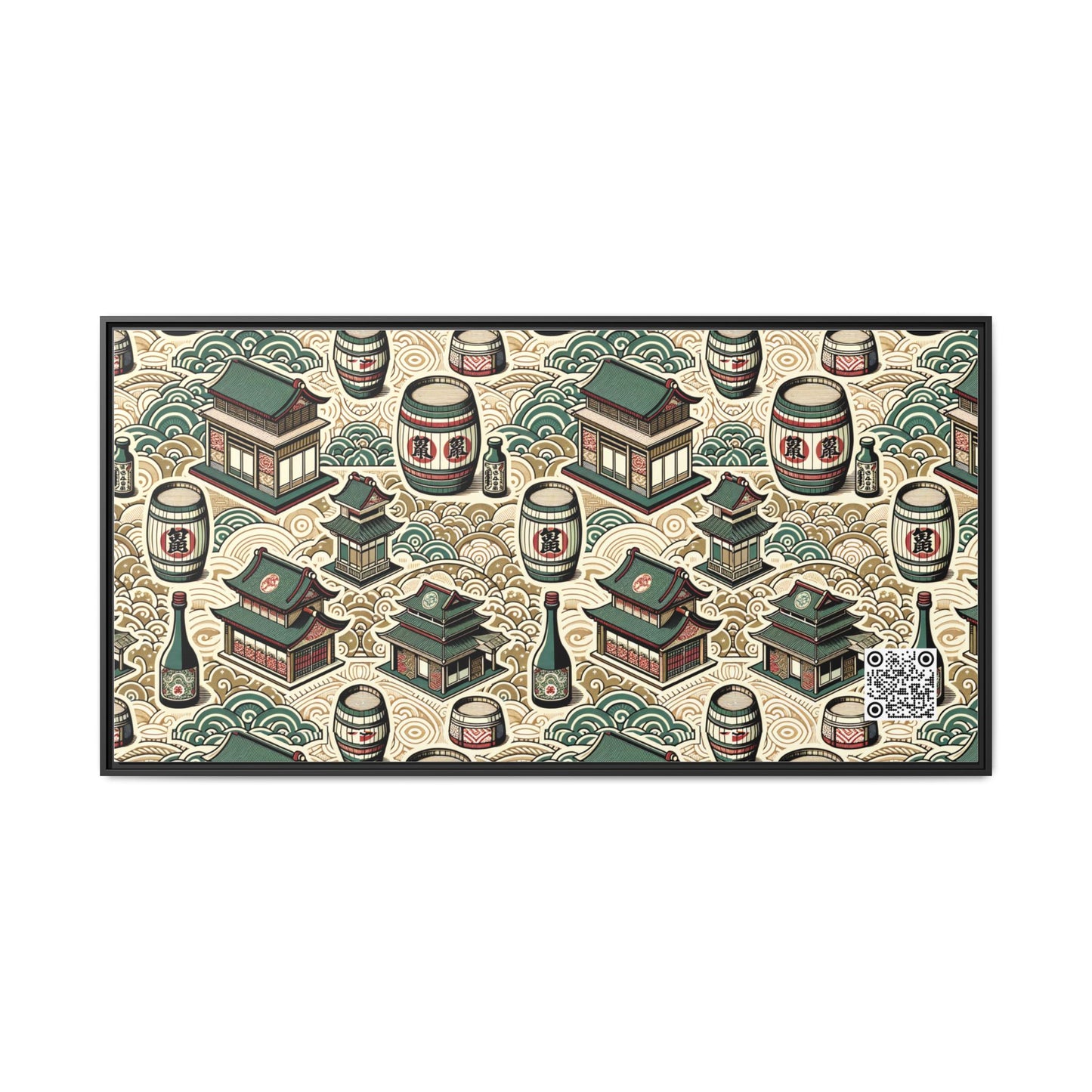 Cultural Artisanal Fusion Contemporary Cultural Elegance Matte Canvas, Framed (multi-Color) - 8404 Design-68 B