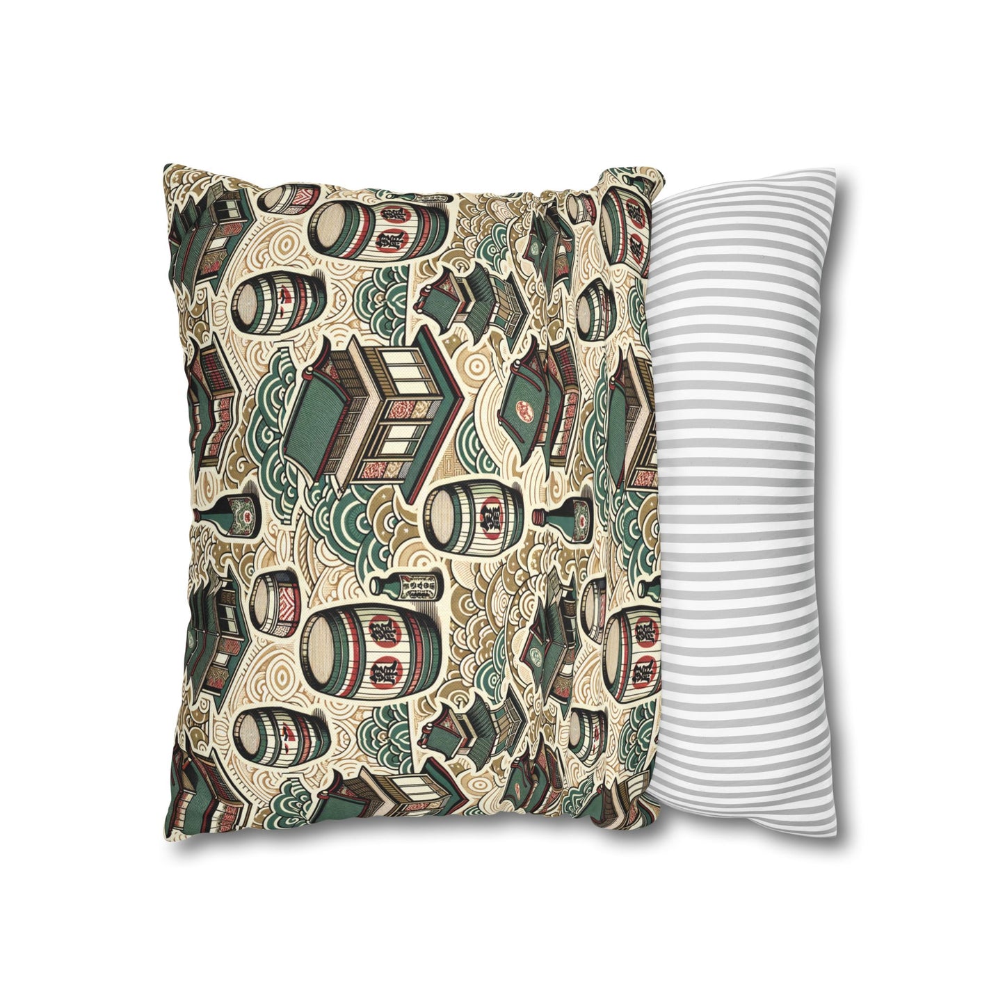 Cultural Artisanal Fusion Contemporary Cultural Elegance Spun Polyester Square Pillowcase - 8404 Design-68