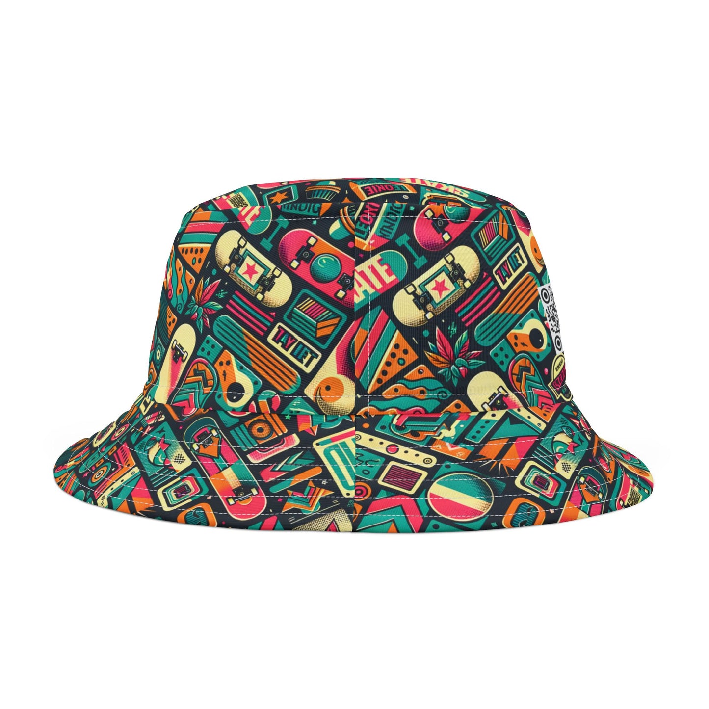 Skate Culture Revival Urban Retro Cool Bucket Hat - 8404 Design-61