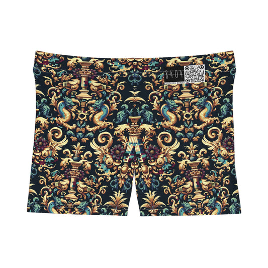 Digital Renaissance Modern Baroque Fusion Women's Shorts - 8404 Design-57