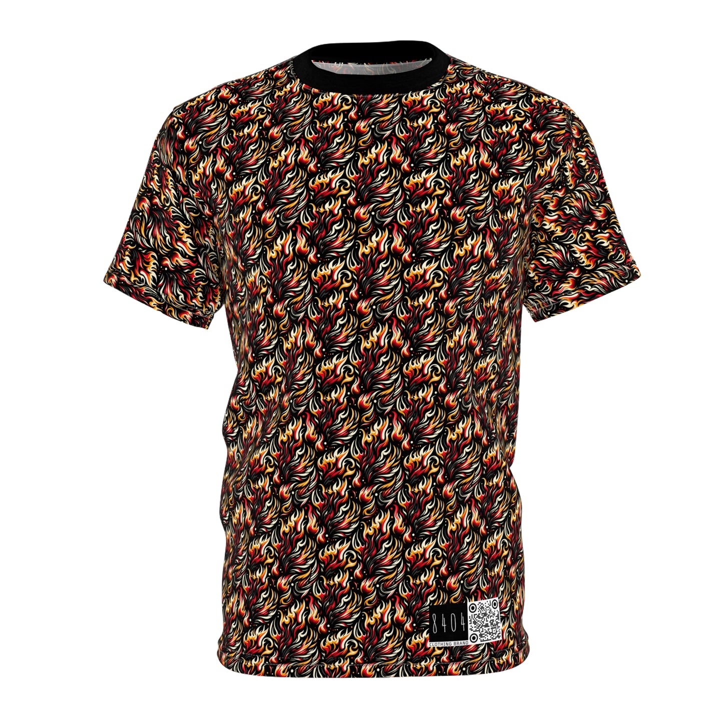 Fire & Flames Bold Streetwear Statement Unisex Cut & Sew Tee - 8404 Design-60