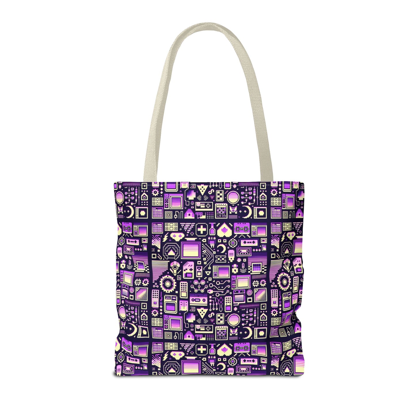 Digital Nostalgia Remix Modern Vintage Fusion Tote Bag - 8404 Design-54