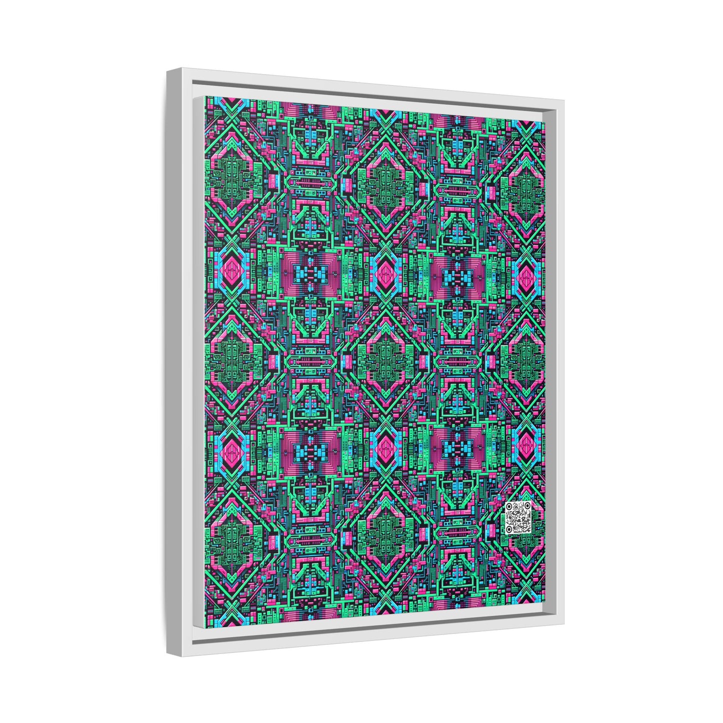 Digital Glitch Vibes Tech-Inspired Streetwear Matte Canvas, Framed (multi-Color) - 8404 Design-71 A