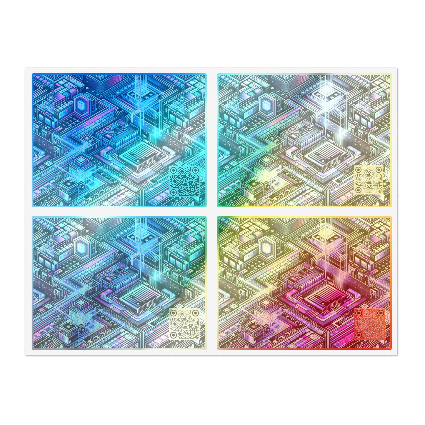 Digital Dreamland Futuristic Tech Aesthetic Sticker Sheets - 8404 Design-42