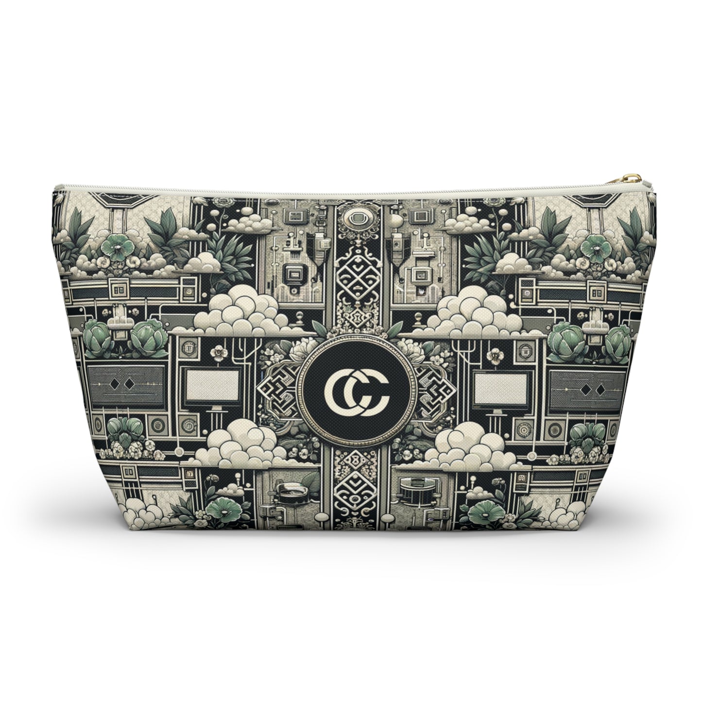 Cyber Garden Party Tech Garden Extravaganza Accessory Pouch W T-Bottom - 8404 Design-54