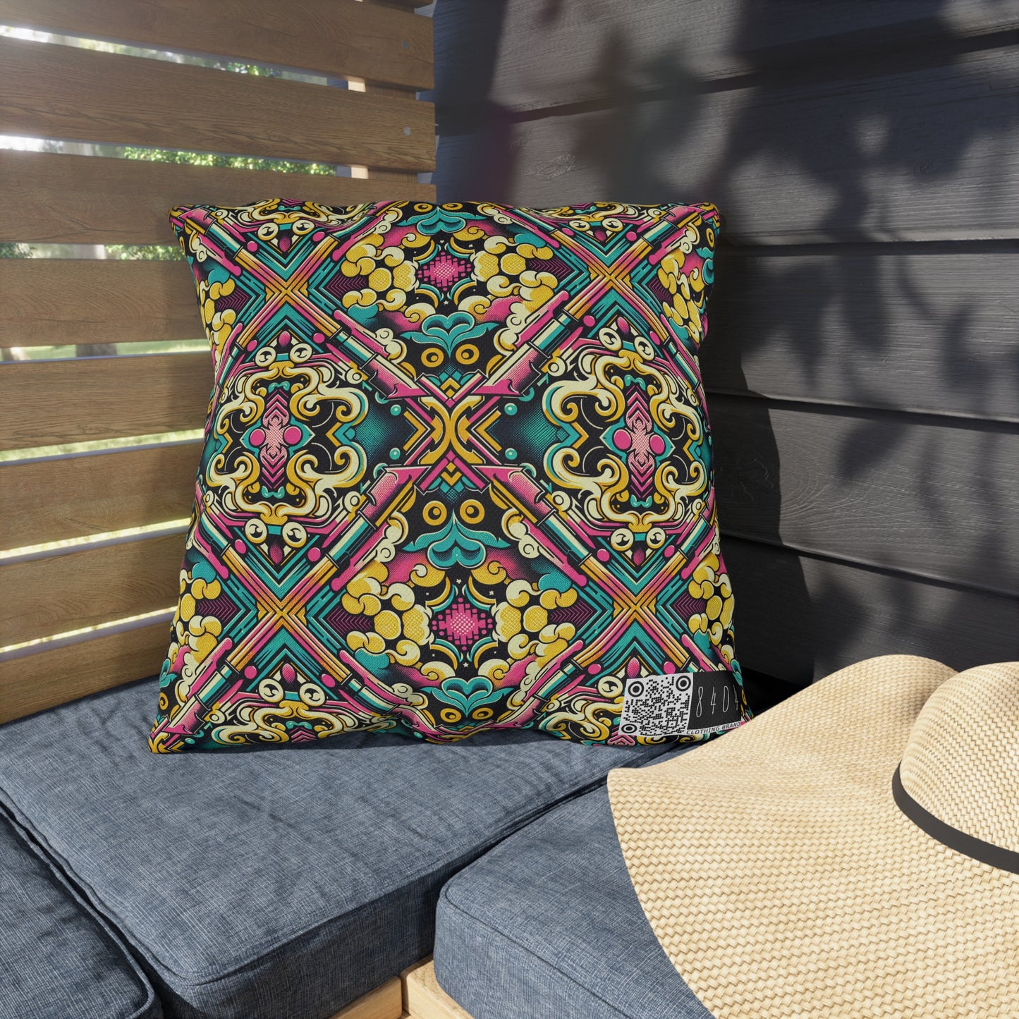 Neon Pop Art Revival Pop Culture Retro Outdoor Pillow - 8404 Design-59