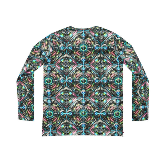 Tech-Infused Futurism Futuristic Tech Women's Long Sleeve V-Neck Shirt - 8404 Design-53