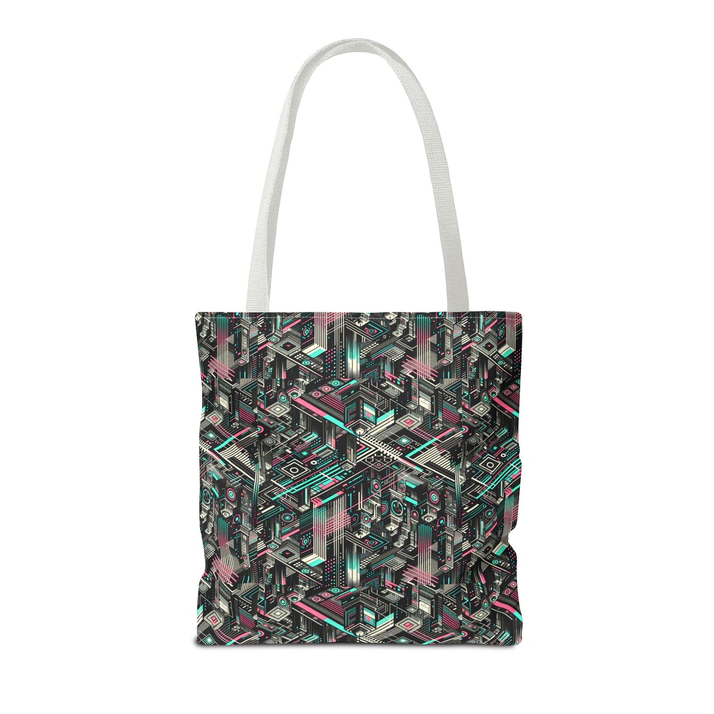 Digital Dreamland Tech-Inspired Streetwear Tote Bag - 8404 Design-51