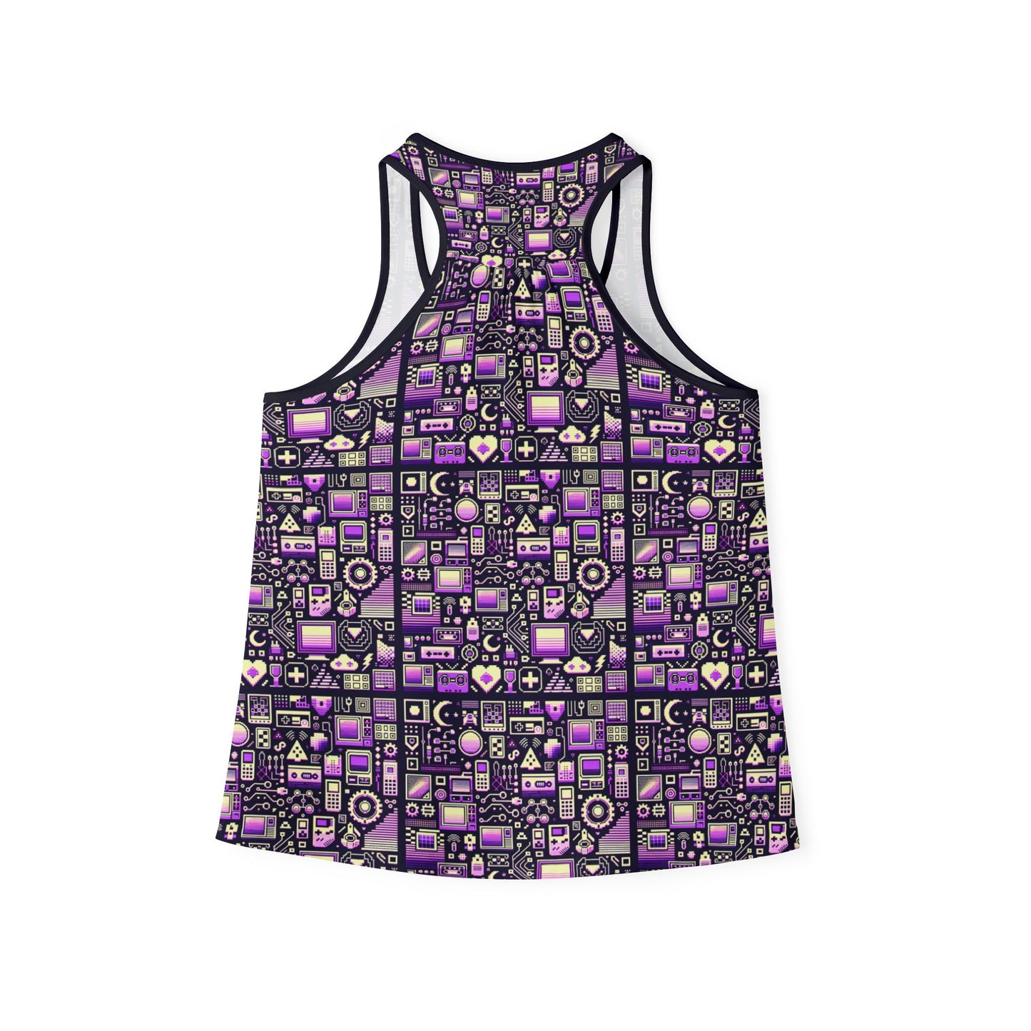 Digital Nostalgia Remix Modern Vintage Fusion Women's Tank Top - 8404 Design-54