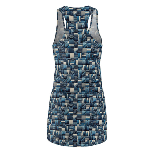Tech-Inspired Utility Tech-Forward Streetwear With Utilitarian Edge Women's Cut & Sew Racerback Dress - 8404 Design-44