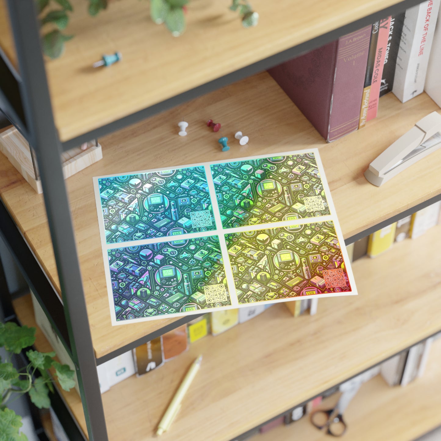 Retro Tech Graphics Tech-Inspired Nostalgia Sticker Sheets - 8404 Design-48
