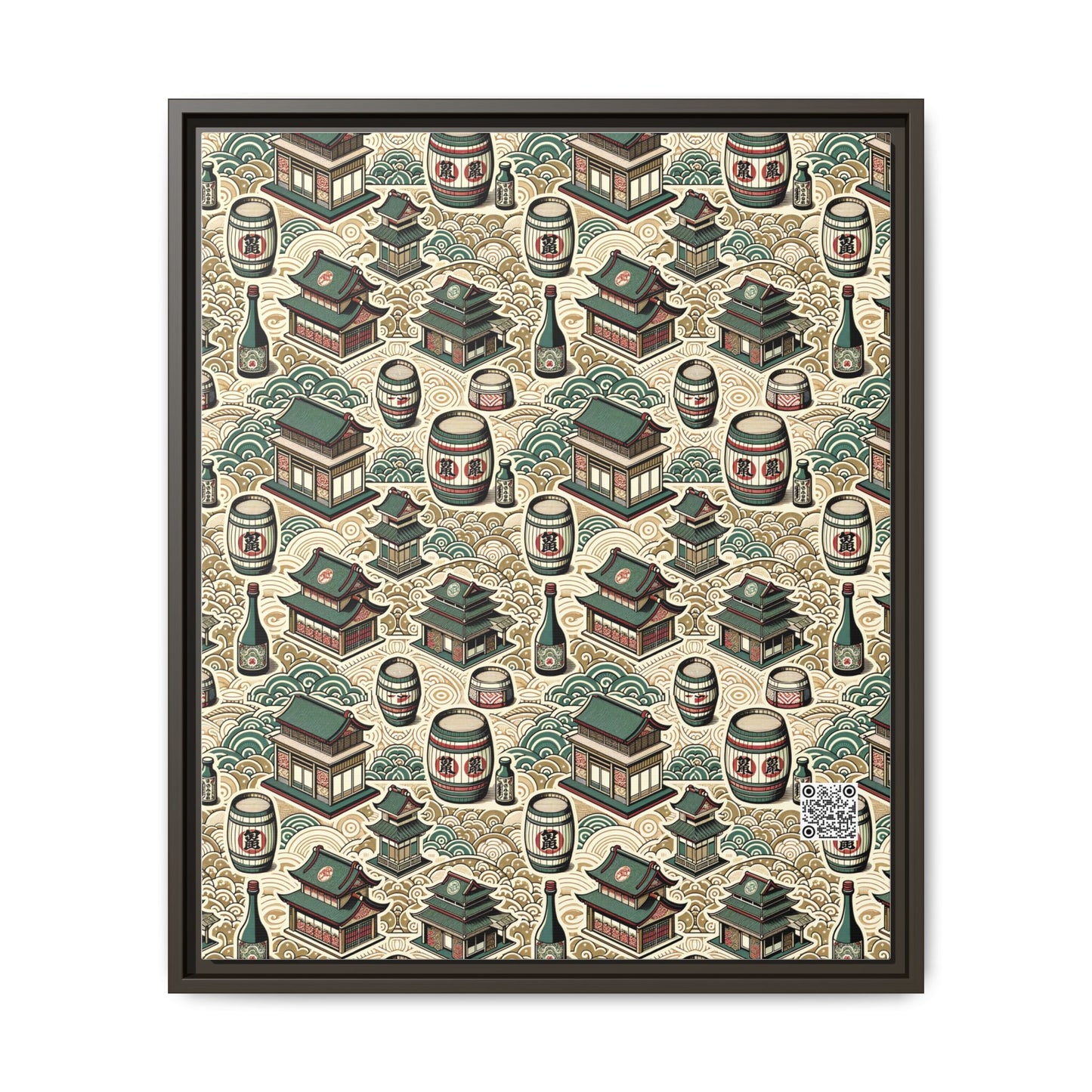 Cultural Artisanal Fusion Contemporary Cultural Elegance Matte Canvas, Framed (multi-Color) - 8404 Design-68 B