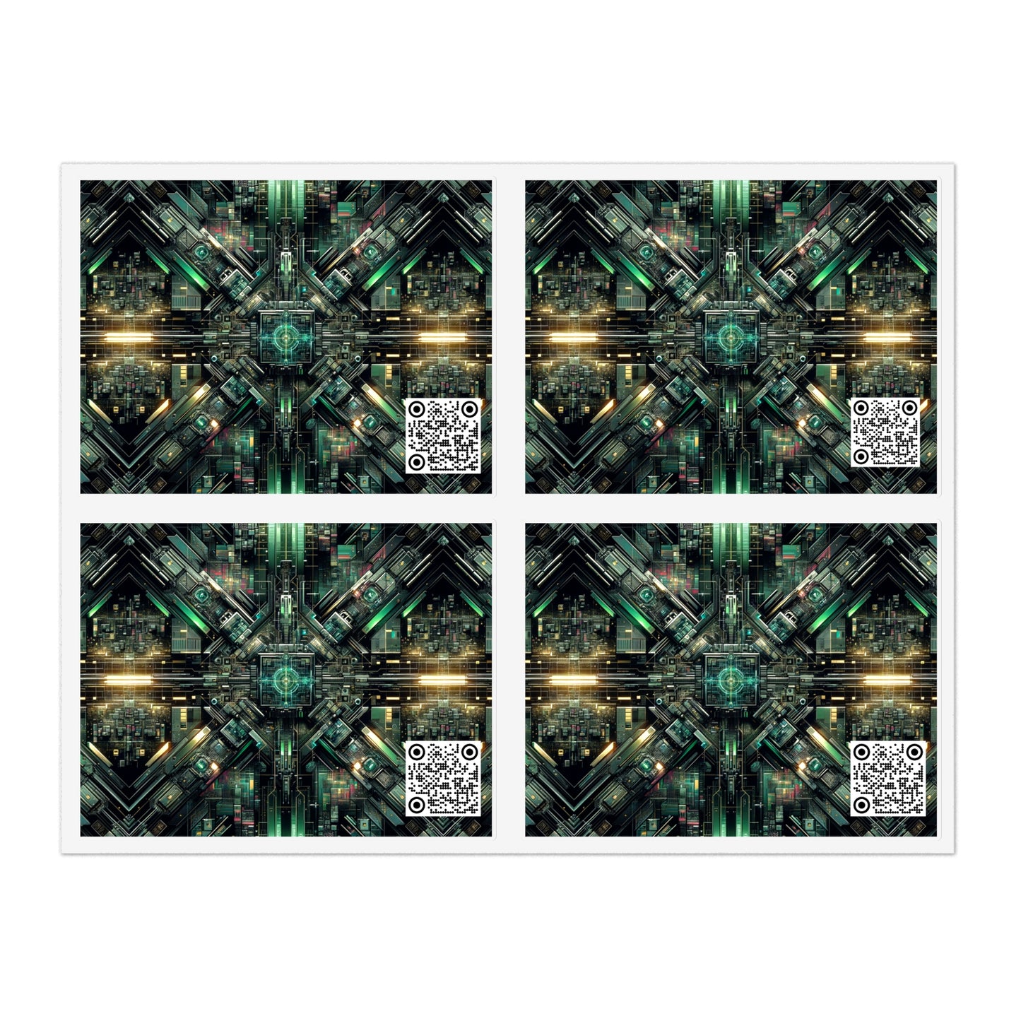 Tech Noir Graphics Tech-Inspired Streetwear Sticker Sheets - 8404 Design-56