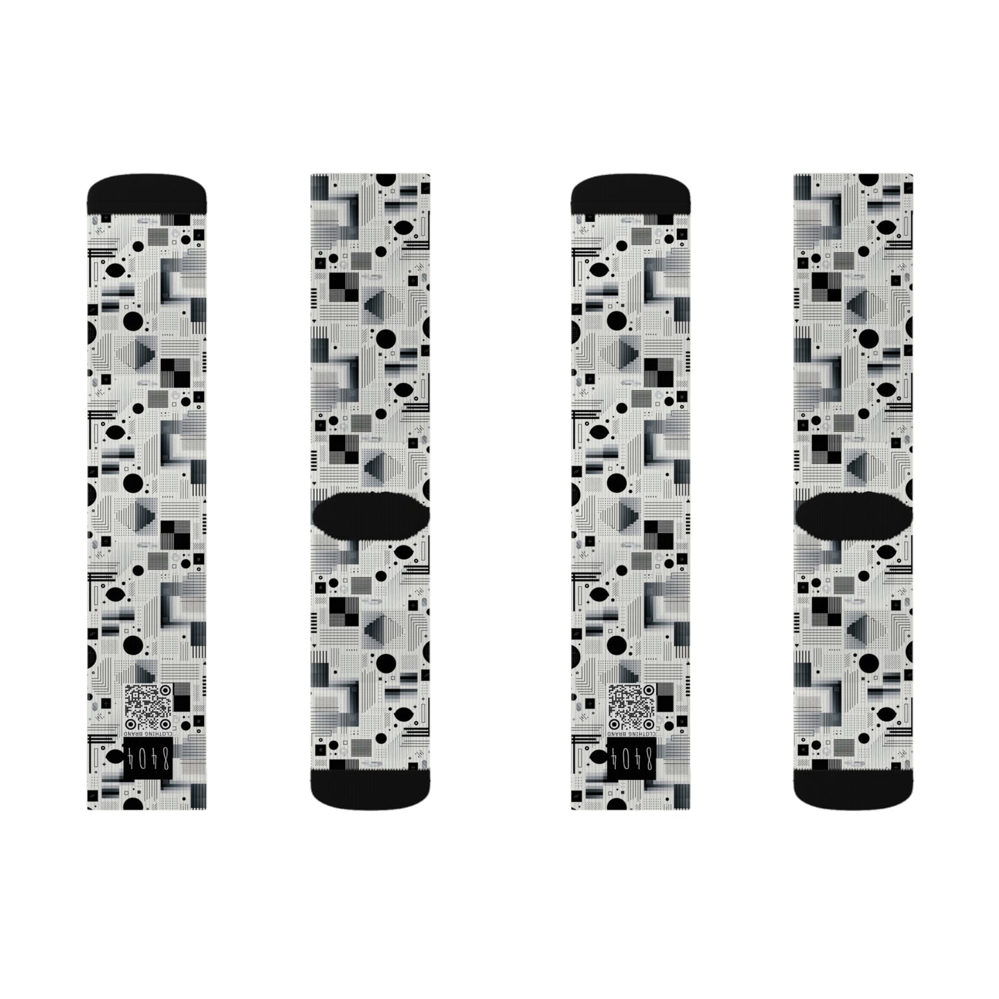 Digital Minimalism Minimalist Tech Sublimation Socks - 8404 Design-60