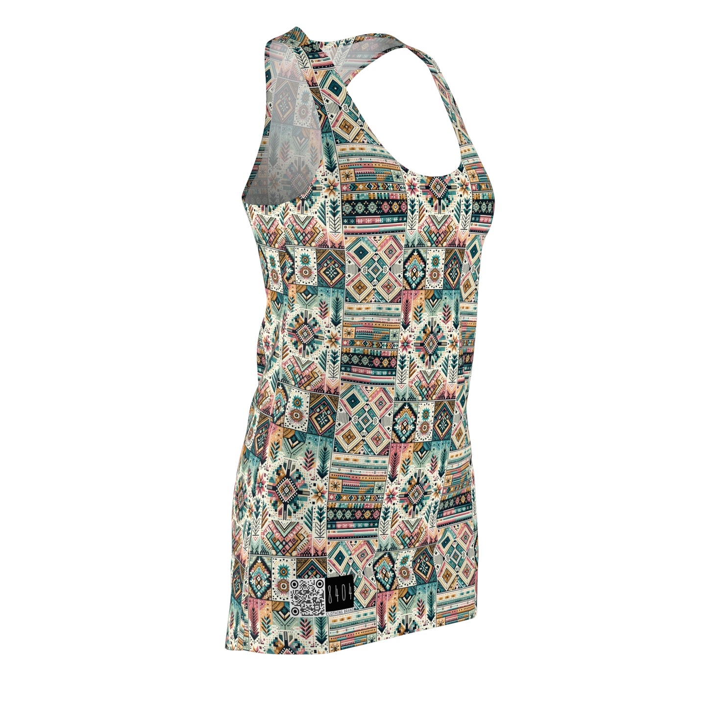 Digital Artisanal Fusion Digital Artisanal Women's Cut & Sew Racerback Dress - 8404 Design-49