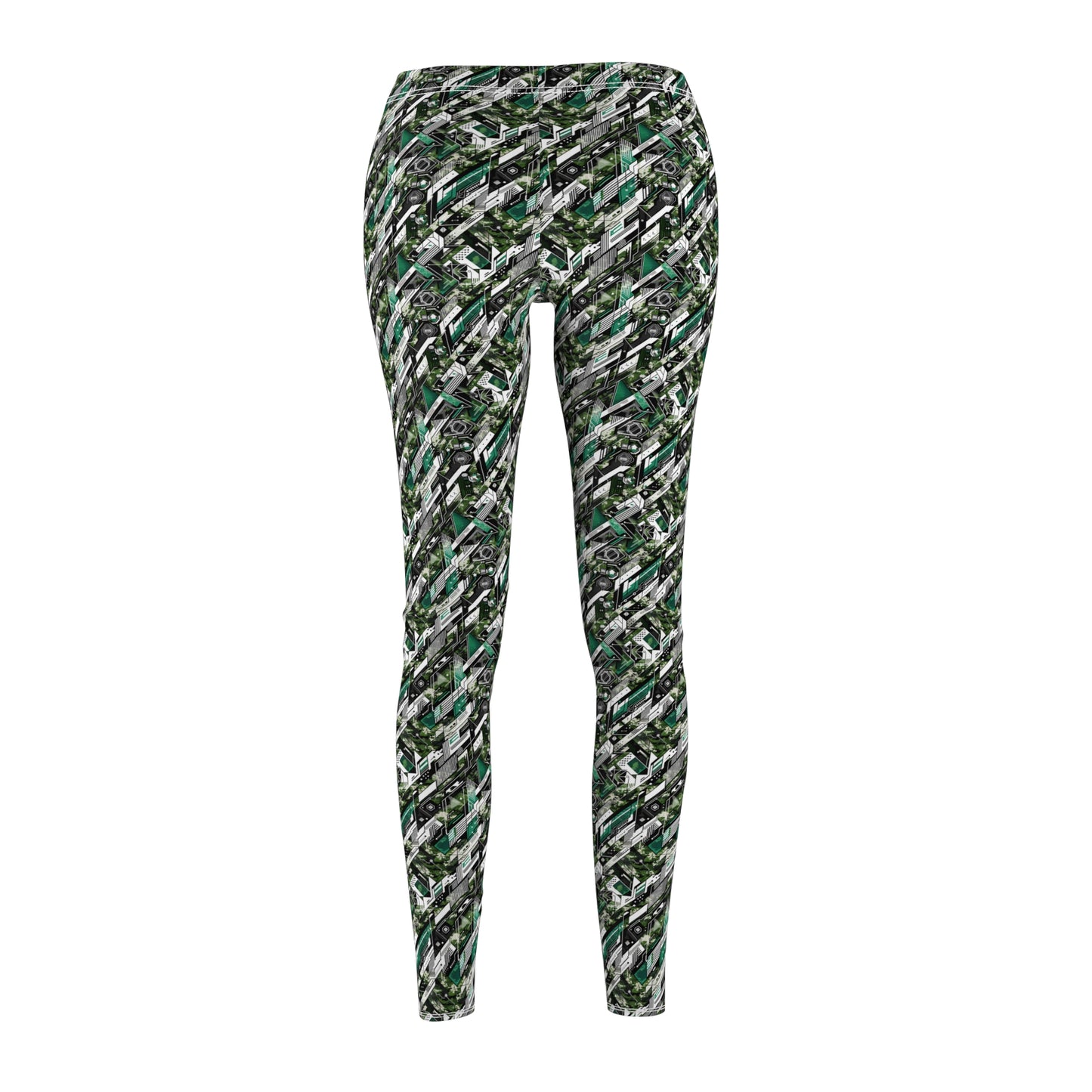 Tech Camo Fusion Tech-Forward Streetwear With a Futuristic Edge Women's Cut & Sew Casual Leggings - 8404 Design-63