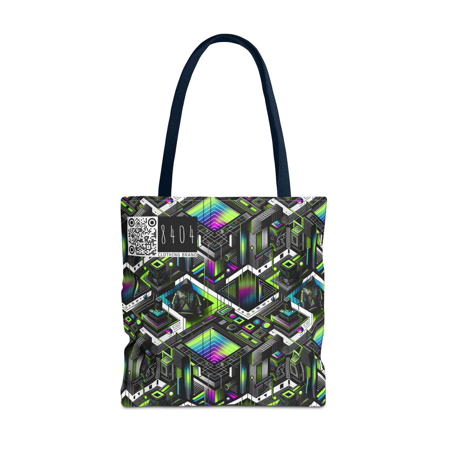 Retro Futurism Graphics Tech-Forward Streetwear Tote Bag - 8404 Design-52