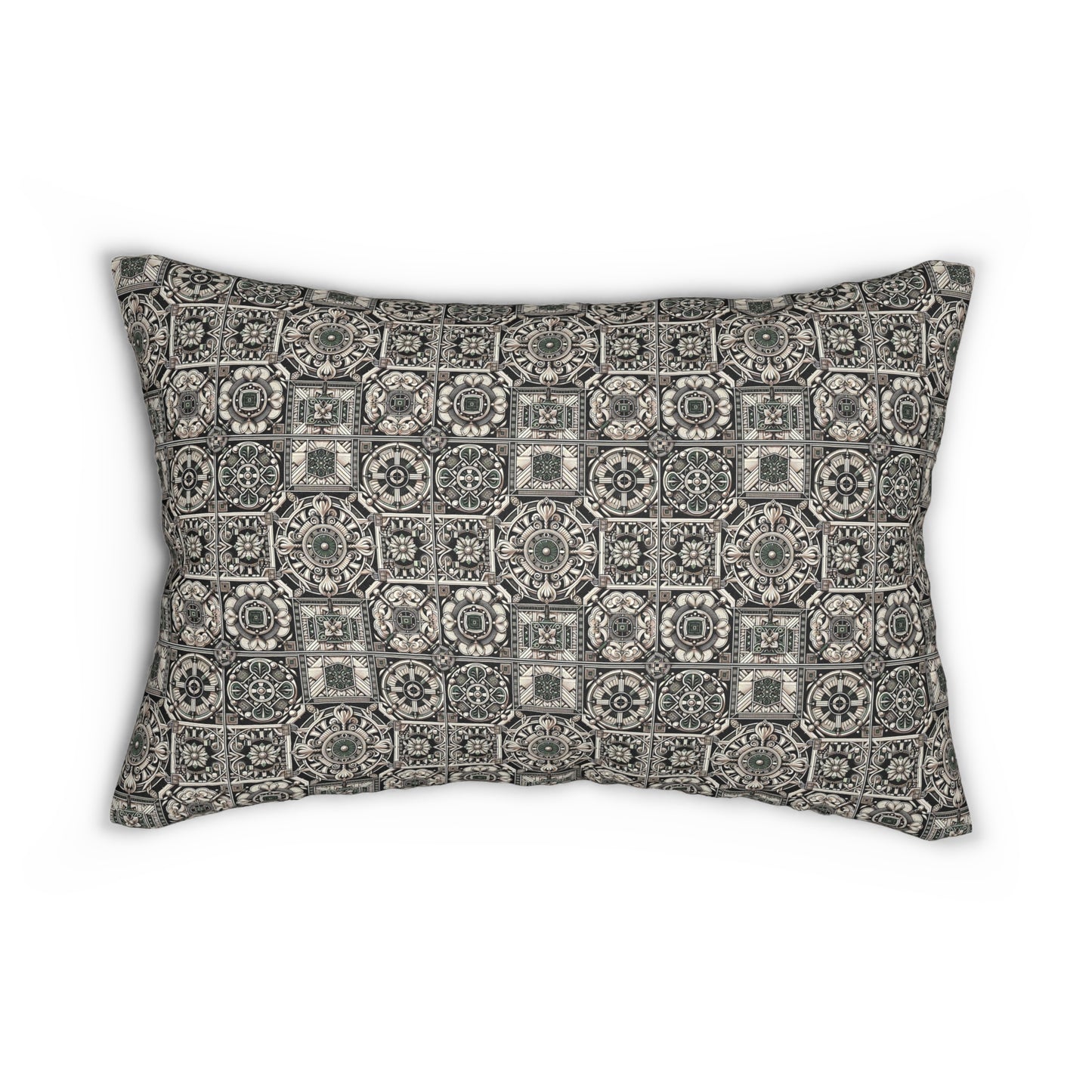 Cyber Garden Party Tech Garden Extravaganza Spun Polyester Lumbar Pillow - 8404 Design-45 S