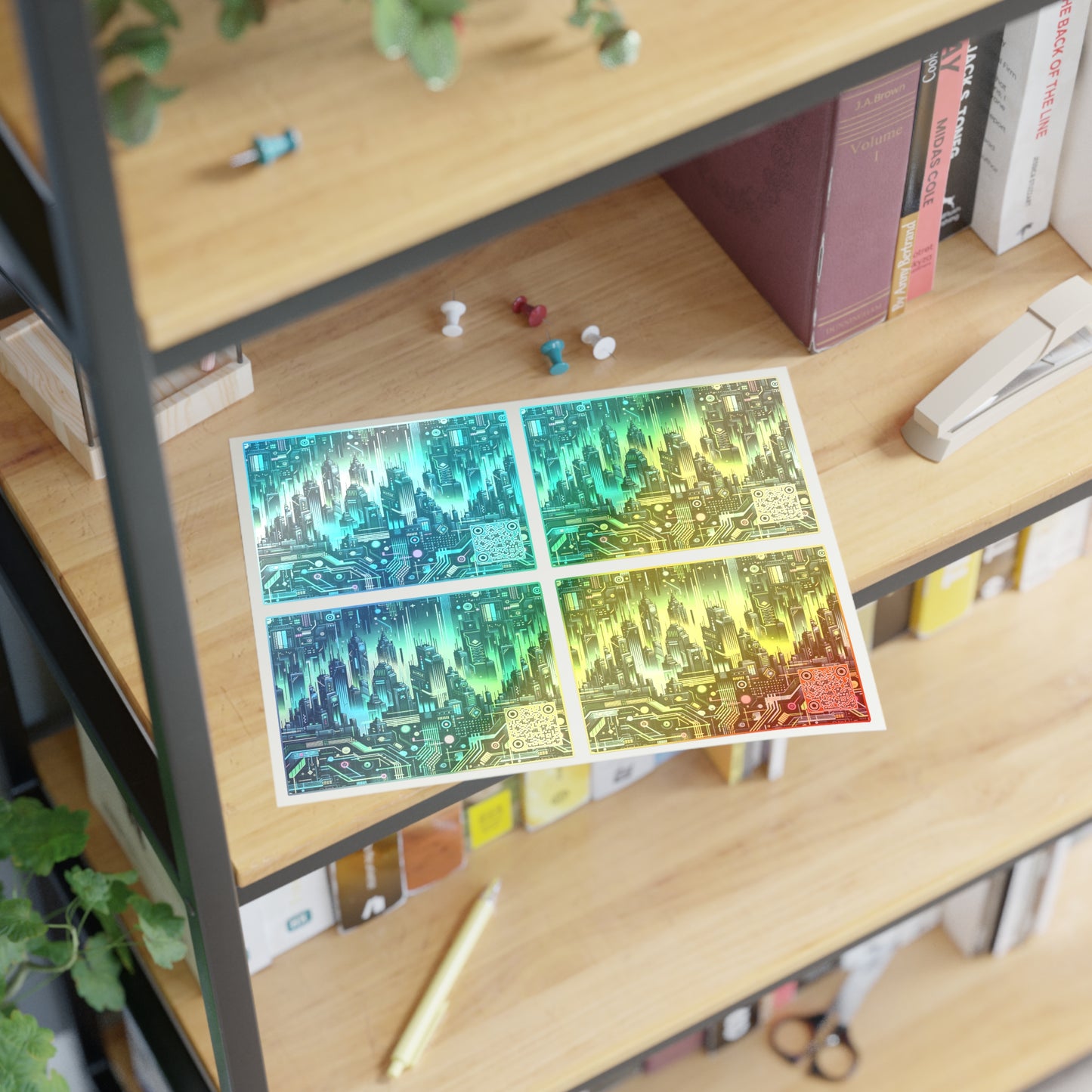 Cyber Punk Graphics Tech-Inspired Cyberpunk Sticker Sheets - 8404 Design-54