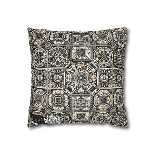 Cyber Garden Party Tech Garden Extravaganza Faux Suede Square Pillowcase - 8404 Design-45