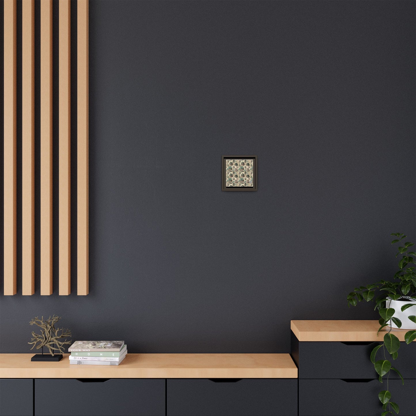 Cultural Artisanal Fusion Contemporary Cultural Elegance Matte Canvas, Framed (multi-Color) - 8404 Design-68 B