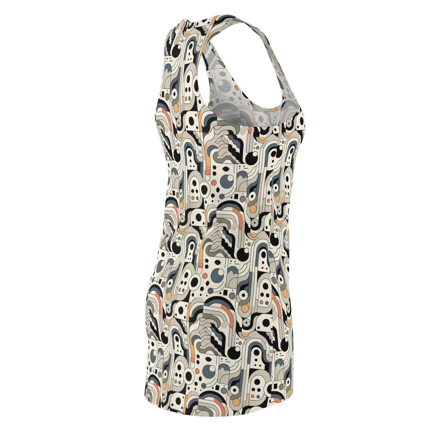 Modern Minimalism Minimalist Tech Women's Cut & Sew Racerback Dress - 8404 Design-60