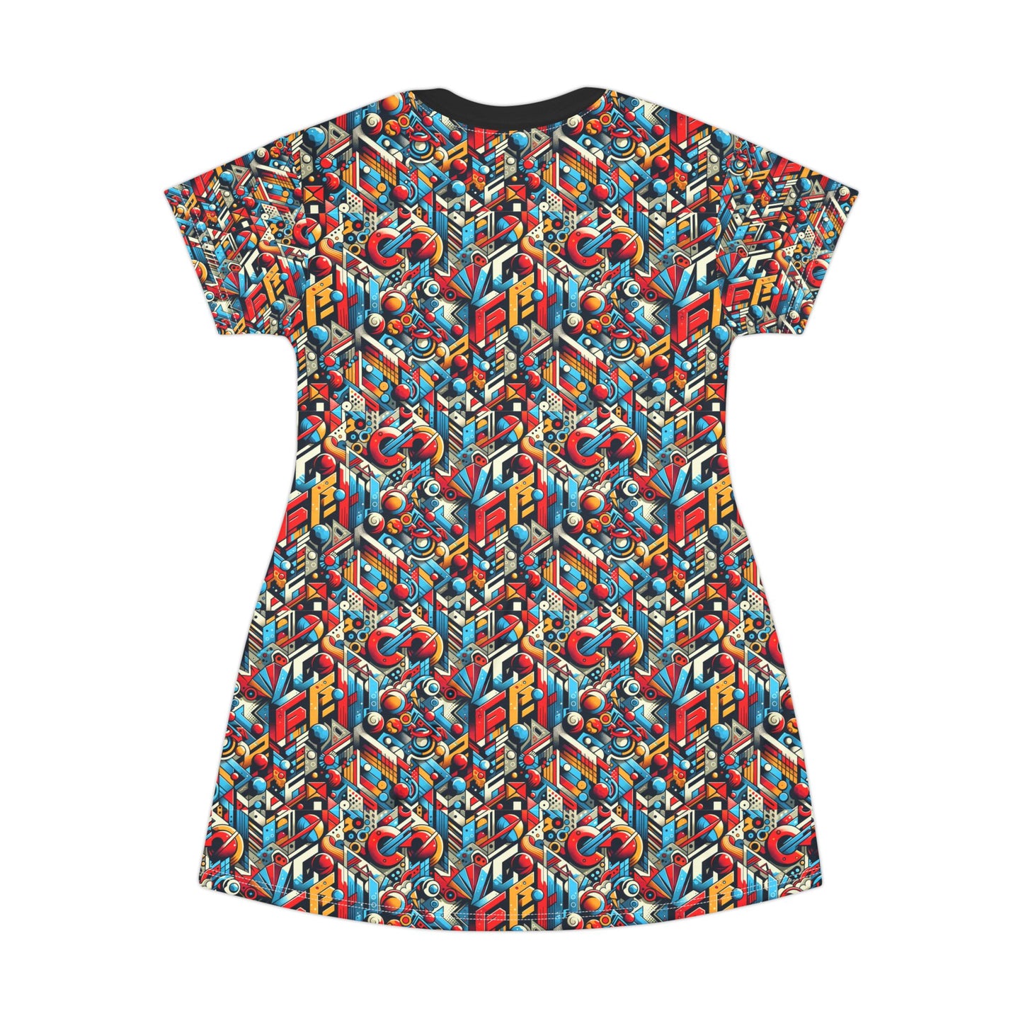 Neo-Traditional Street Art Modern Street Art Fusion T-Shirt Dress - 8404 Design-67