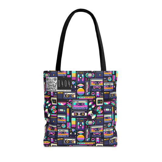 Digital Nostalgia Tech-Inspired Retro Fusion Tote Bag - 8404 Design-48