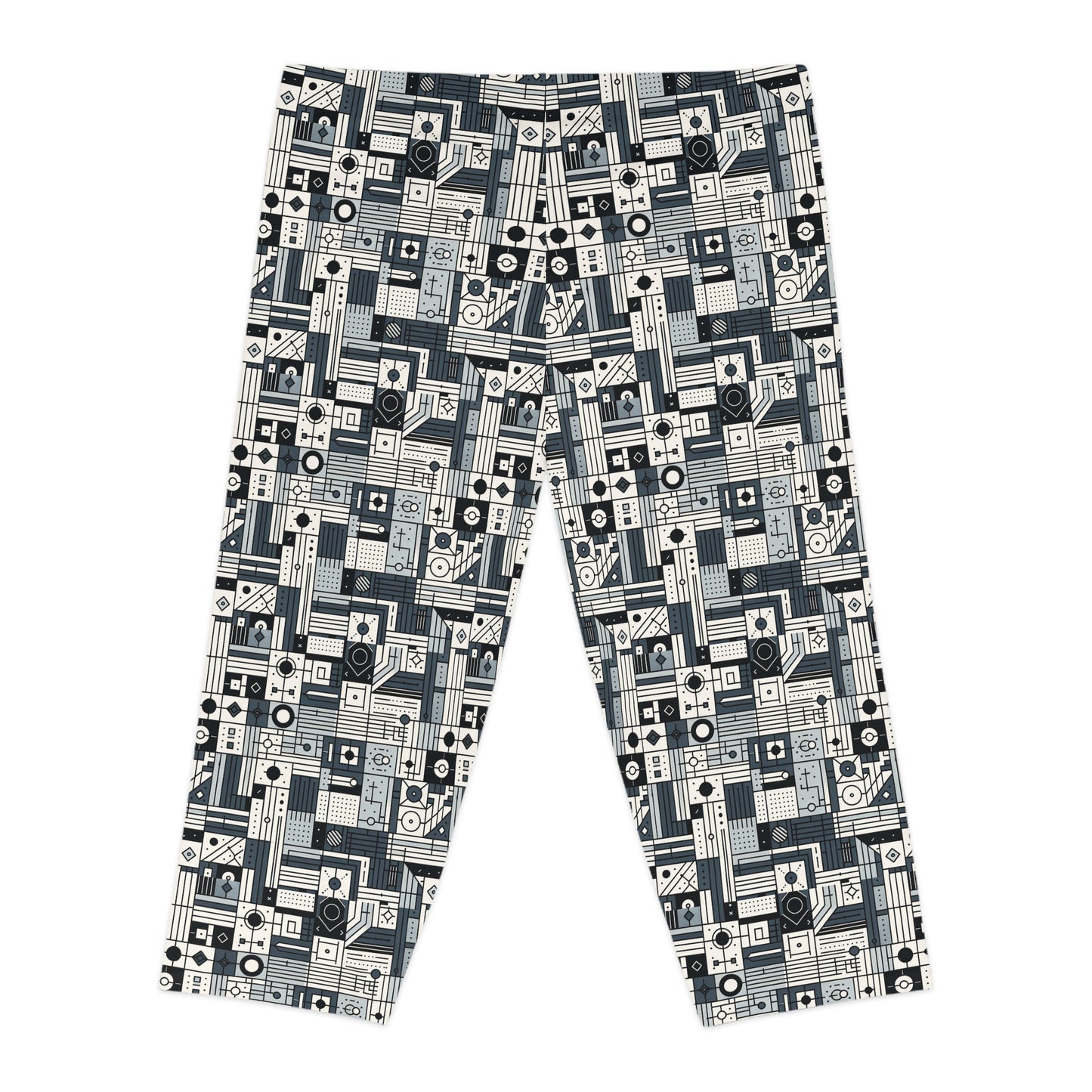 Digital Minimalism Minimalist Tech Women's Capri Leggings - 8404 Design-49