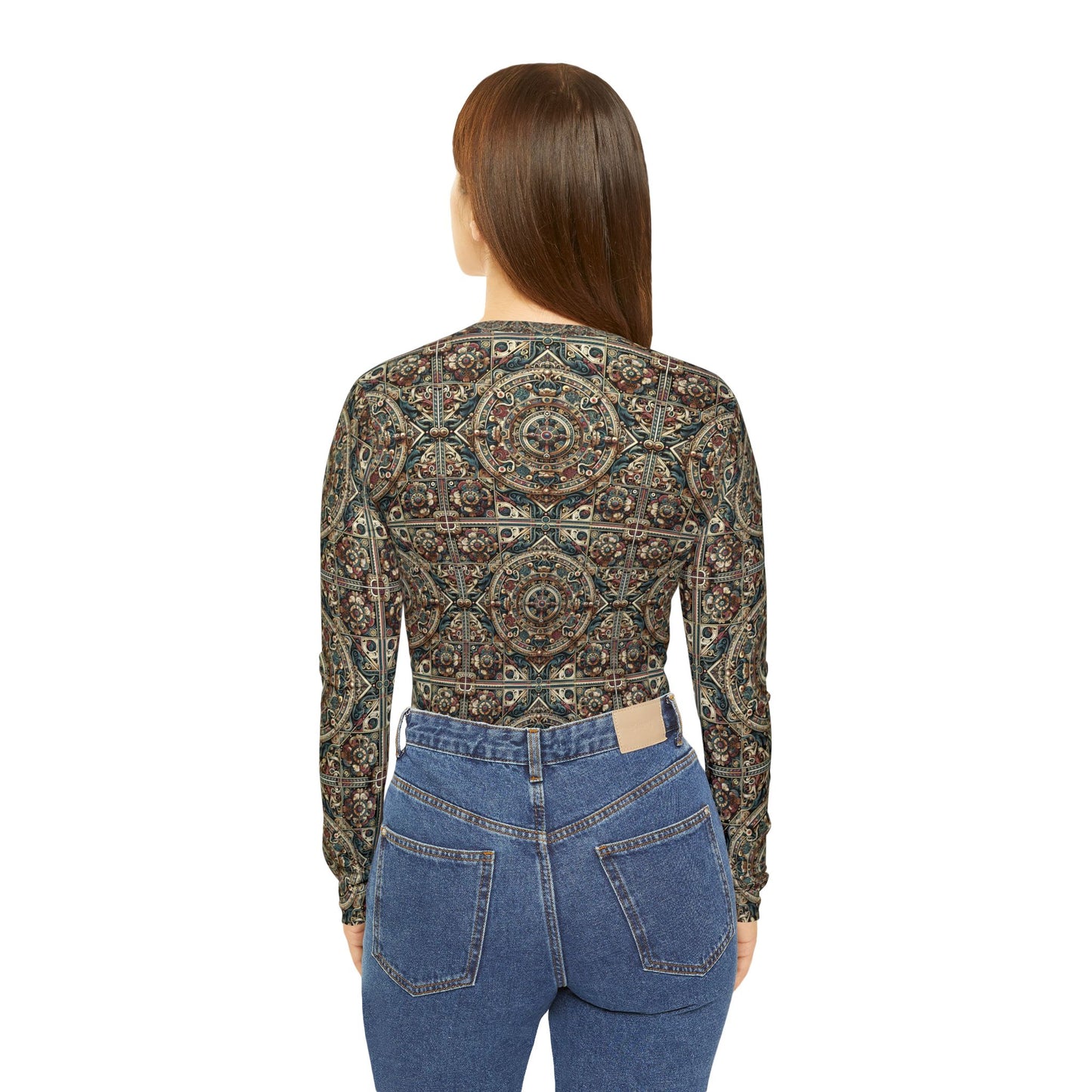 Urban Renaissance Historical Fusion With Street Edge Women's Long Sleeve V-Neck Shirt - 8404 Design-57