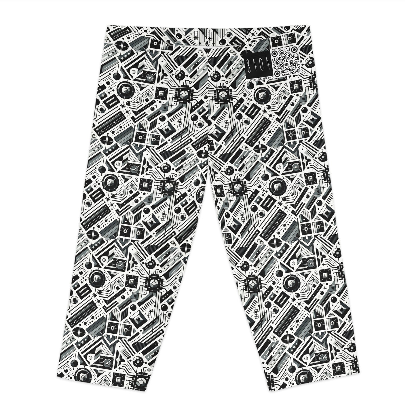 Digital Minimalism Minimalist Tech Women's Capri Leggings - 8404 Design-62