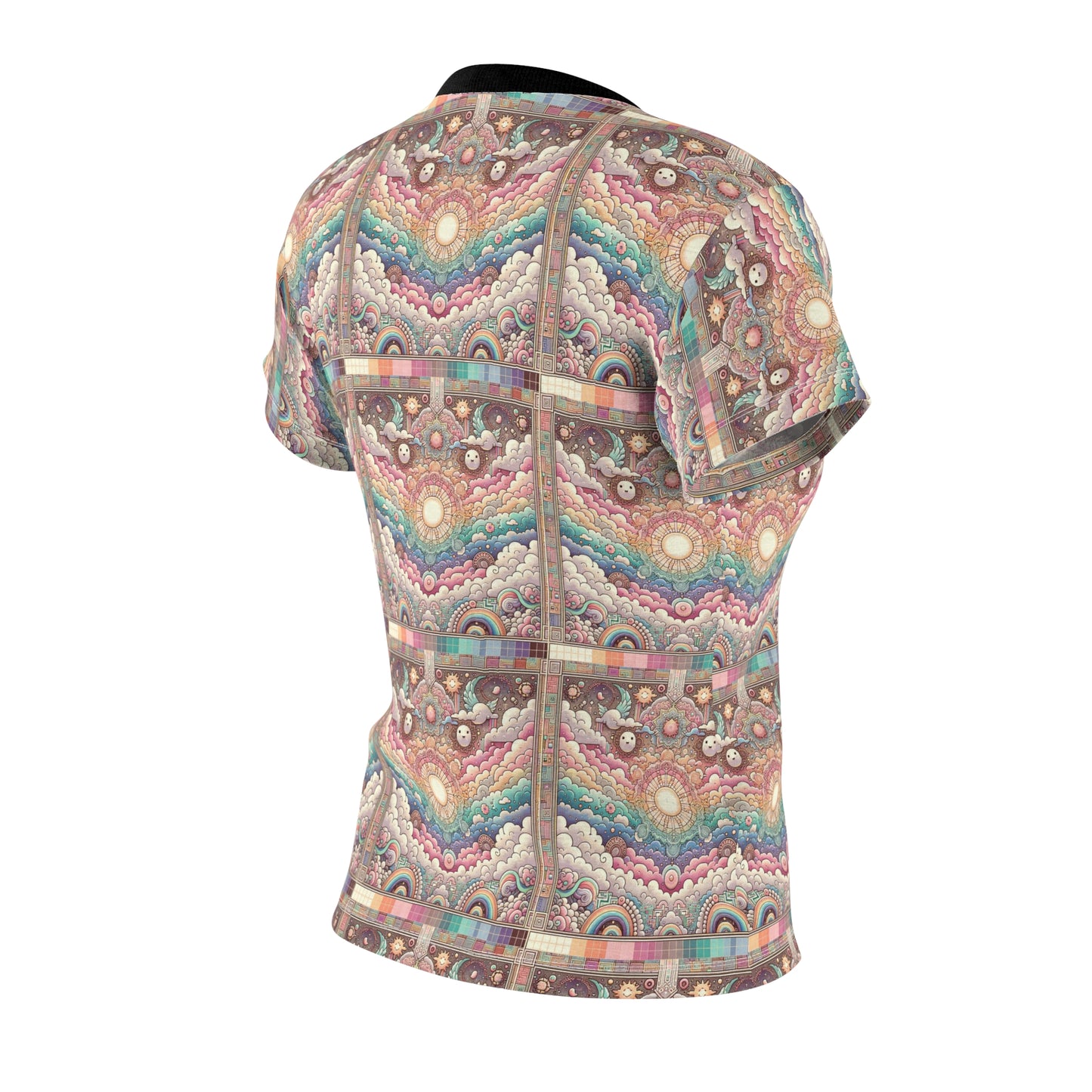 Digital Dreamland Whimsical and Nostalgic Streetwear With a Digital Twist Women's Cut & Sew Tee - 8404 Design-56