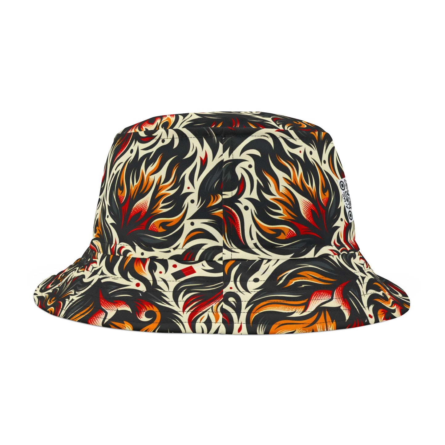 Fire & Flames Bold Streetwear Statement Bucket Hat - 8404 Design-57
