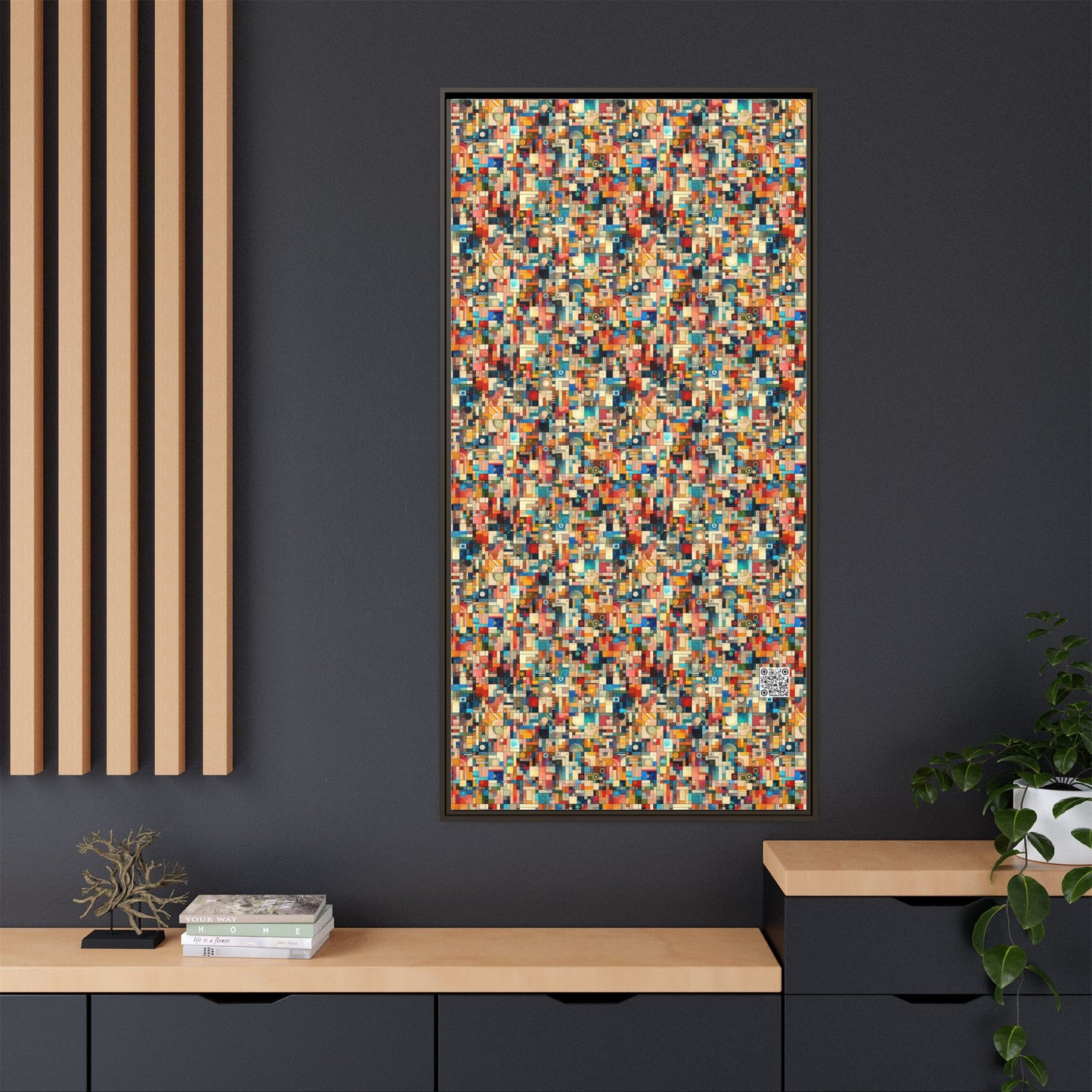 Digital Artistic Expression Artistic Streetwear Matte Canvas, Framed (multi-Color) - 8404 Design-46 B