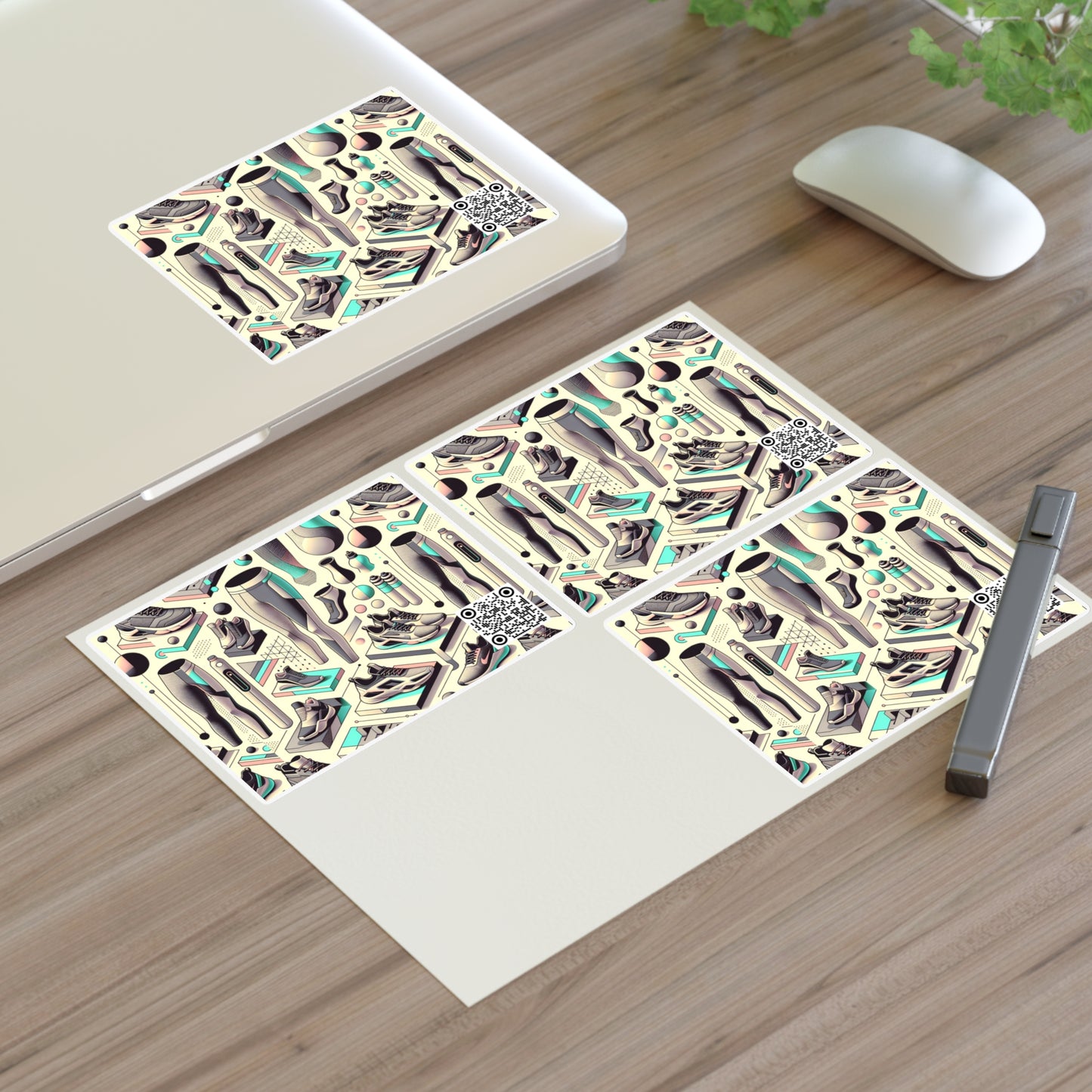 Tech-Infused Athleisure Futuristic Athletic Tech Sticker Sheets - 8404 Design-44